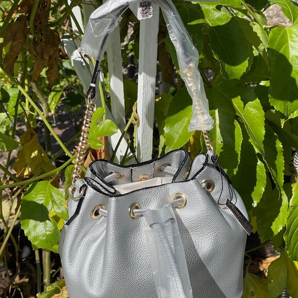 VICTORIA SECRET Mini Bucket Bag In Silver - Picture 8 of 15
